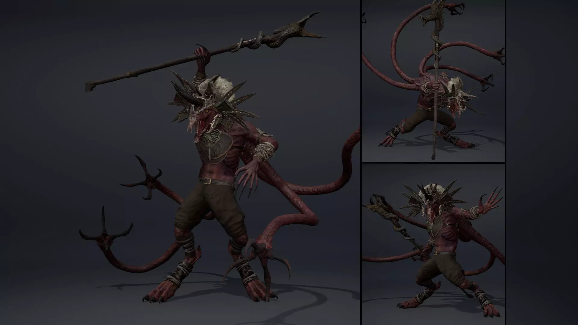 Ashen Mage Tentacle Low-poly 3D model