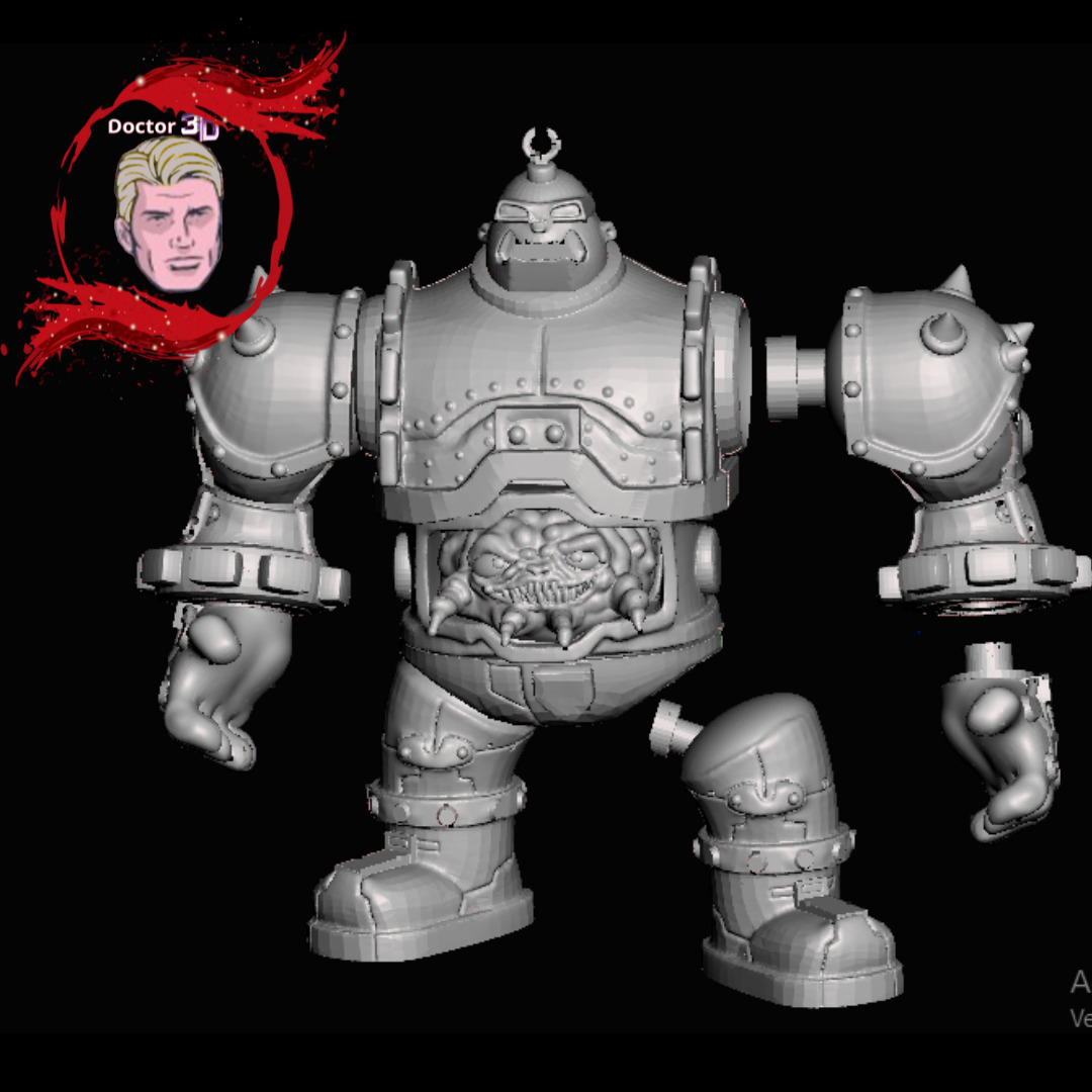Krang  Teenage Mutant Ninja Turtles figura articulada 3D print model_2