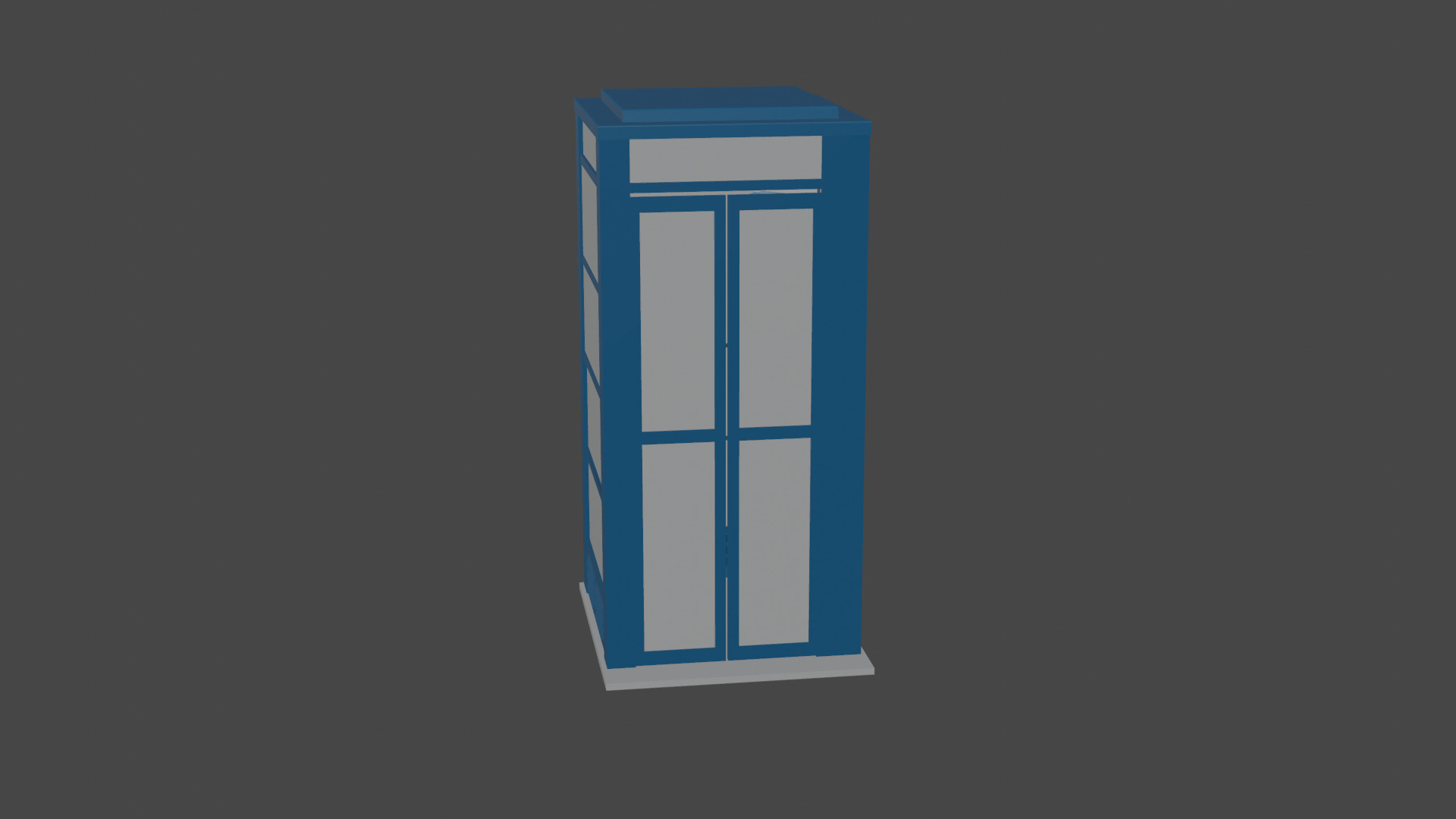 Old Telephone Booth 3D model_3