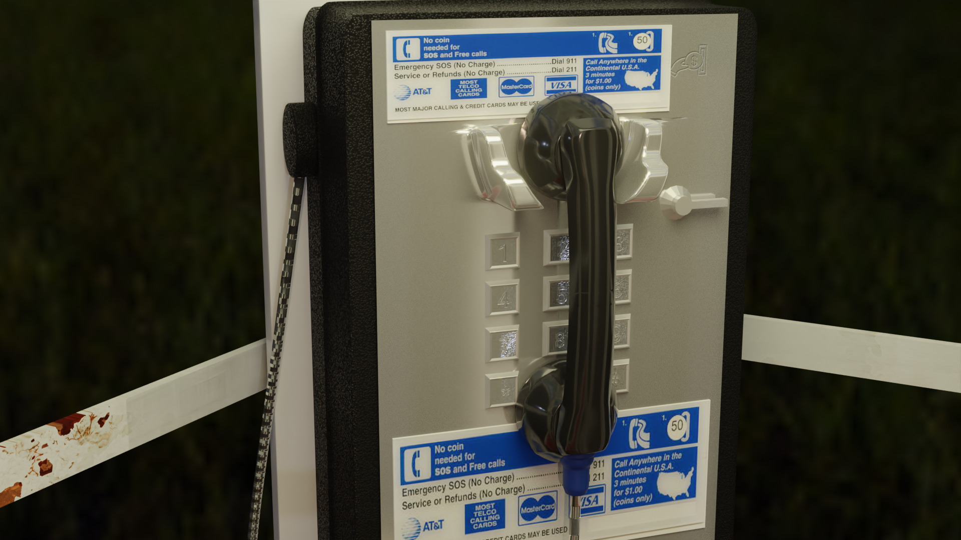 Old Telephone Booth 3D model_1