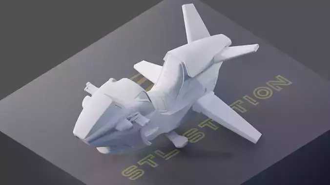 Futuristic Hover Bike 3D Printable STL Model 250mm Length