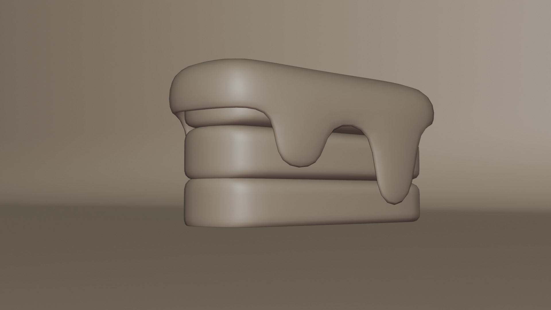Pastry Low-poly 3D model_3
