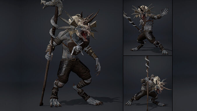 Ashen Mage Arm1 Brutal Low-poly 3D model