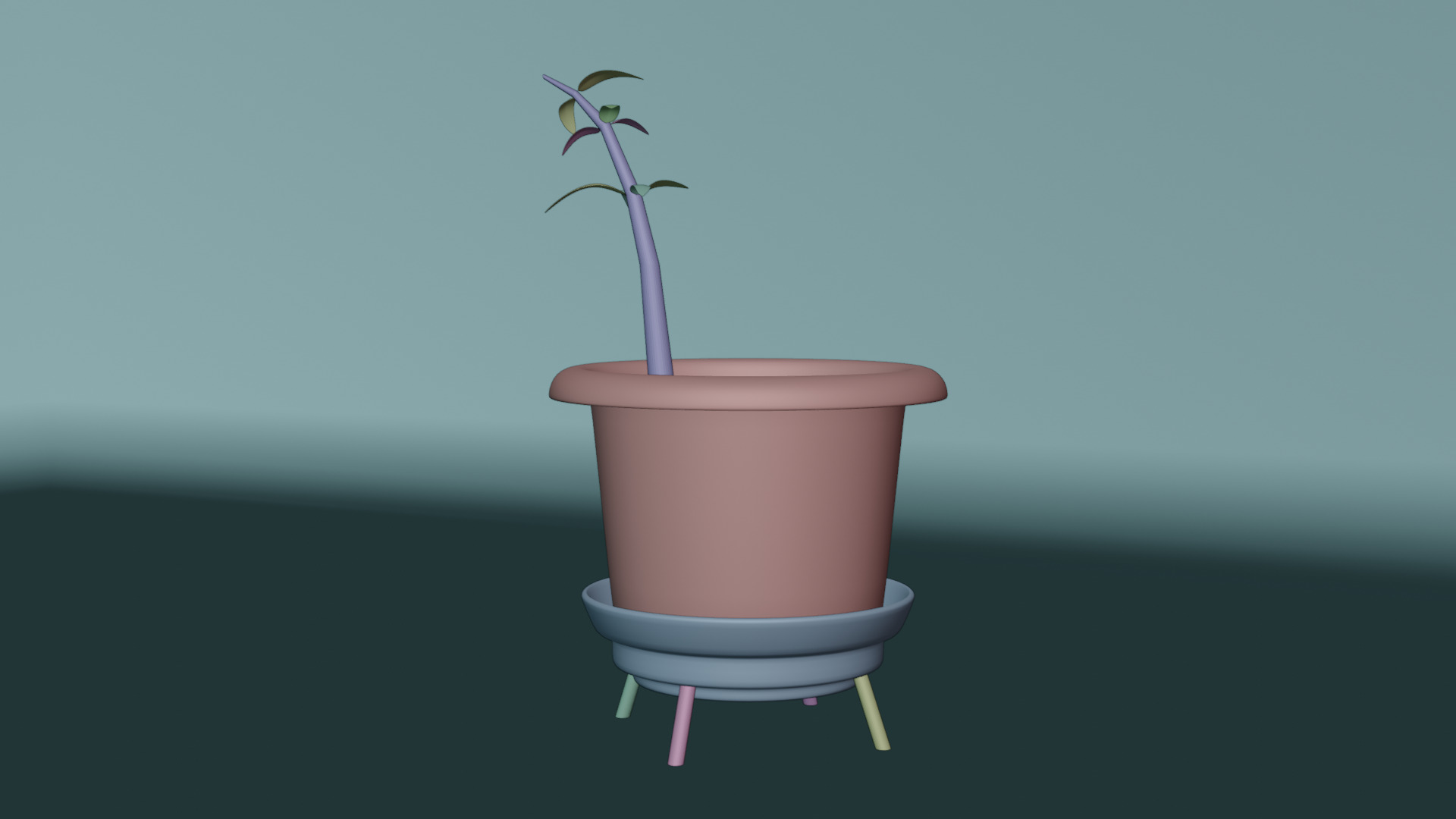Pot Plant Low-poly 3D model_8