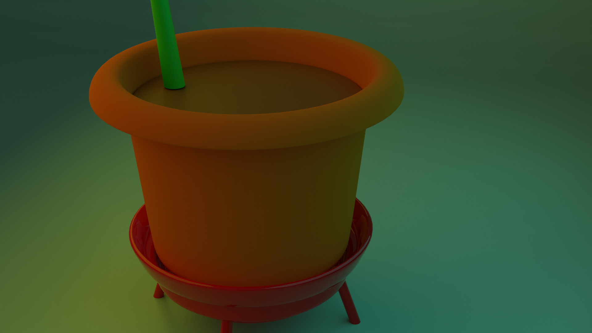 Pot Plant Low-poly 3D model_3
