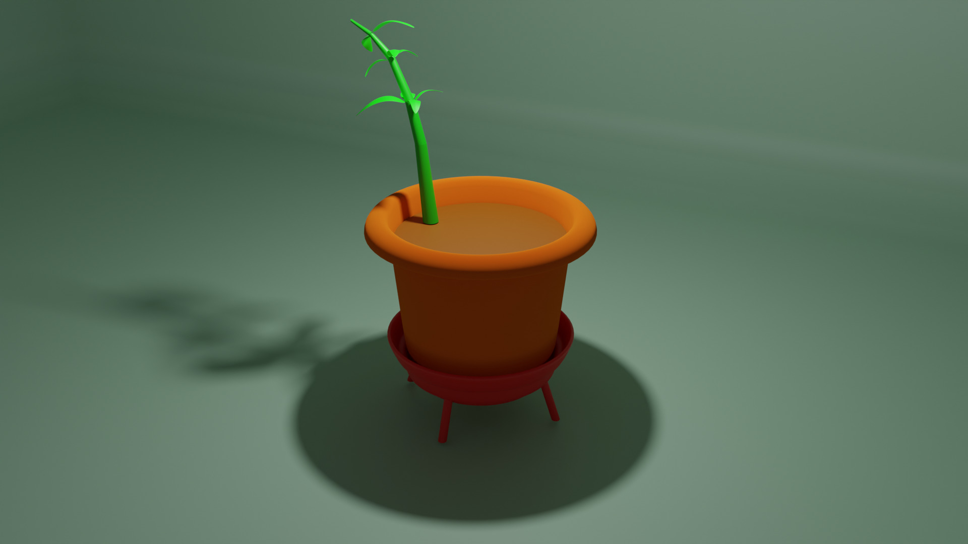 Pot Plant Low-poly 3D model_1