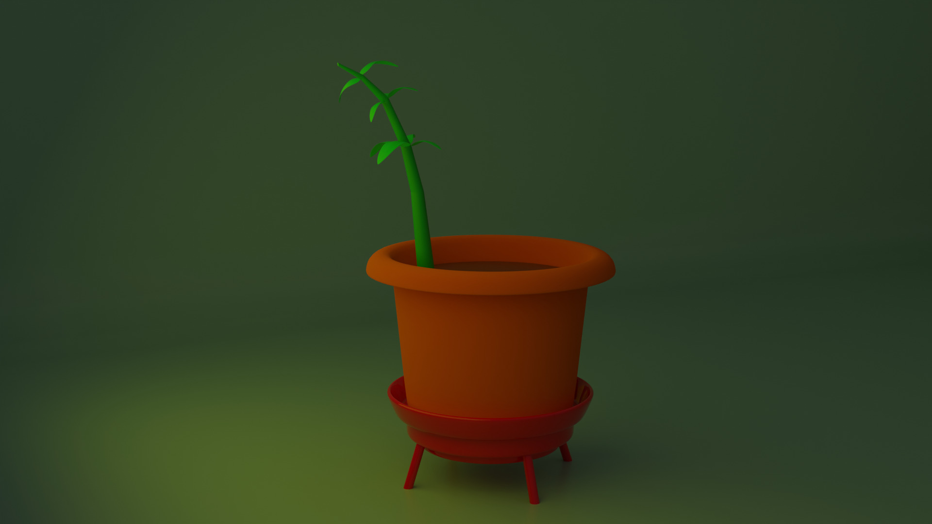 Pot Plant Low-poly 3D model_20