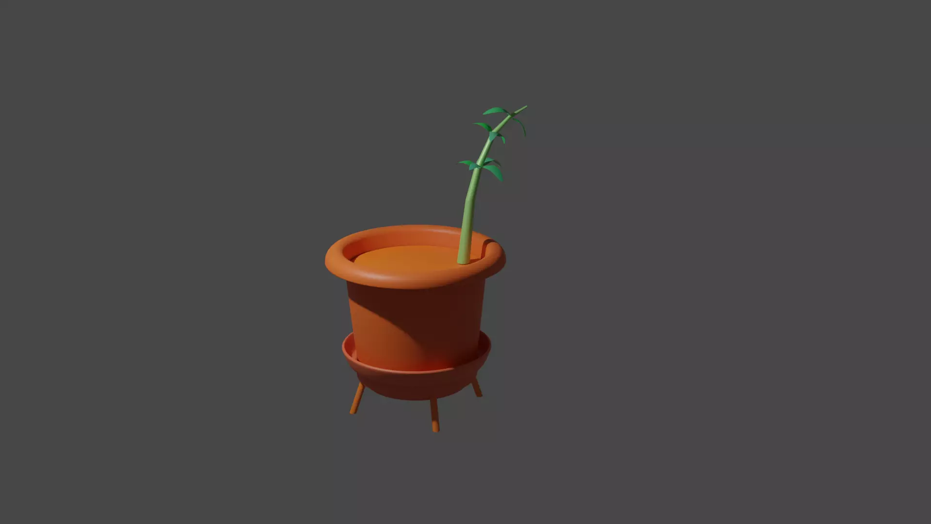 Pot Plant Low-poly 3D model_0