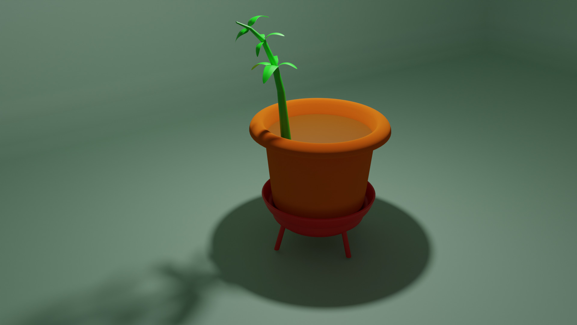 Pot Plant Low-poly 3D model_12