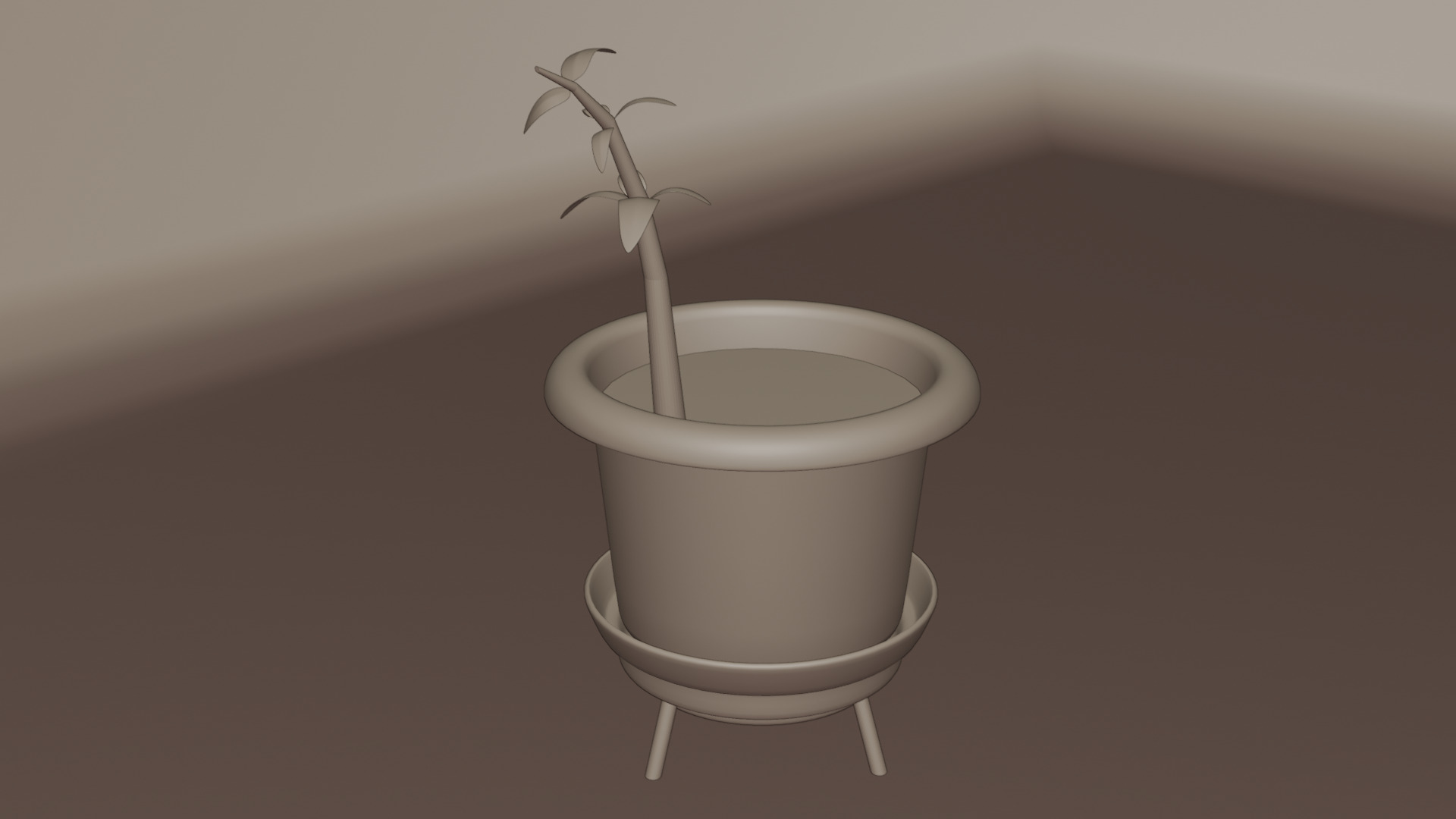 Pot Plant Low-poly 3D model_6