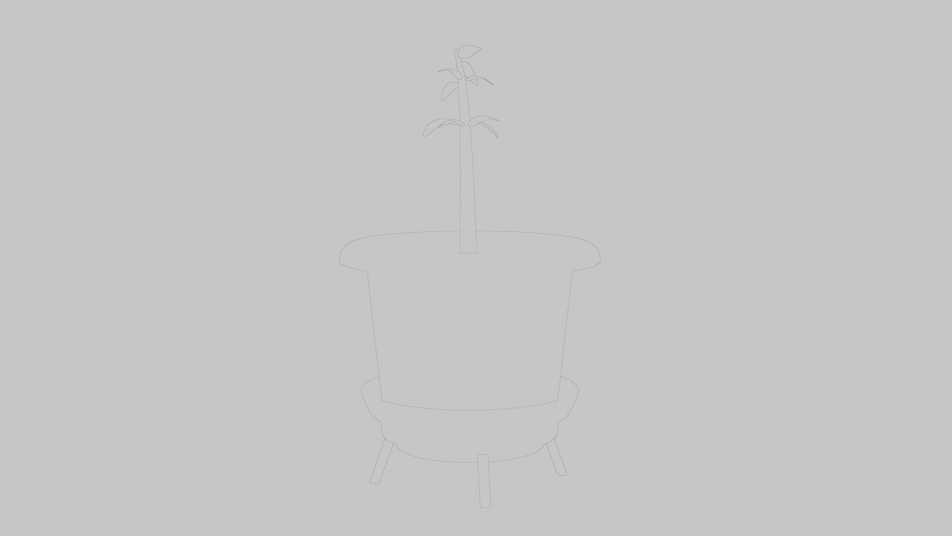 Pot Plant Low-poly 3D model_10