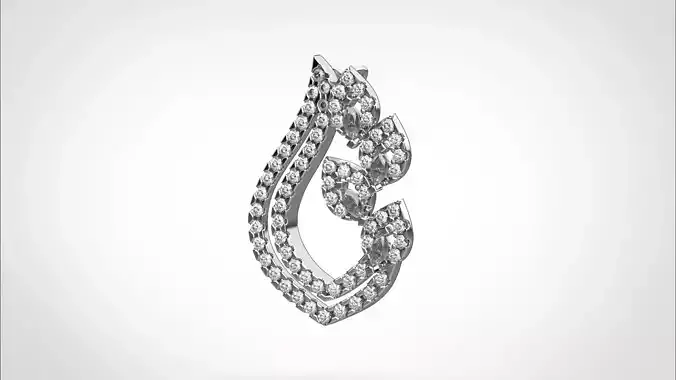 PE16 Classic Solitaire Pendant half ct CAD STL 18K  3g 3D print model