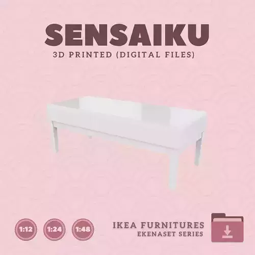 1 EKENASET Bench for Miniature Dollhouse - IKEA - 3D Print