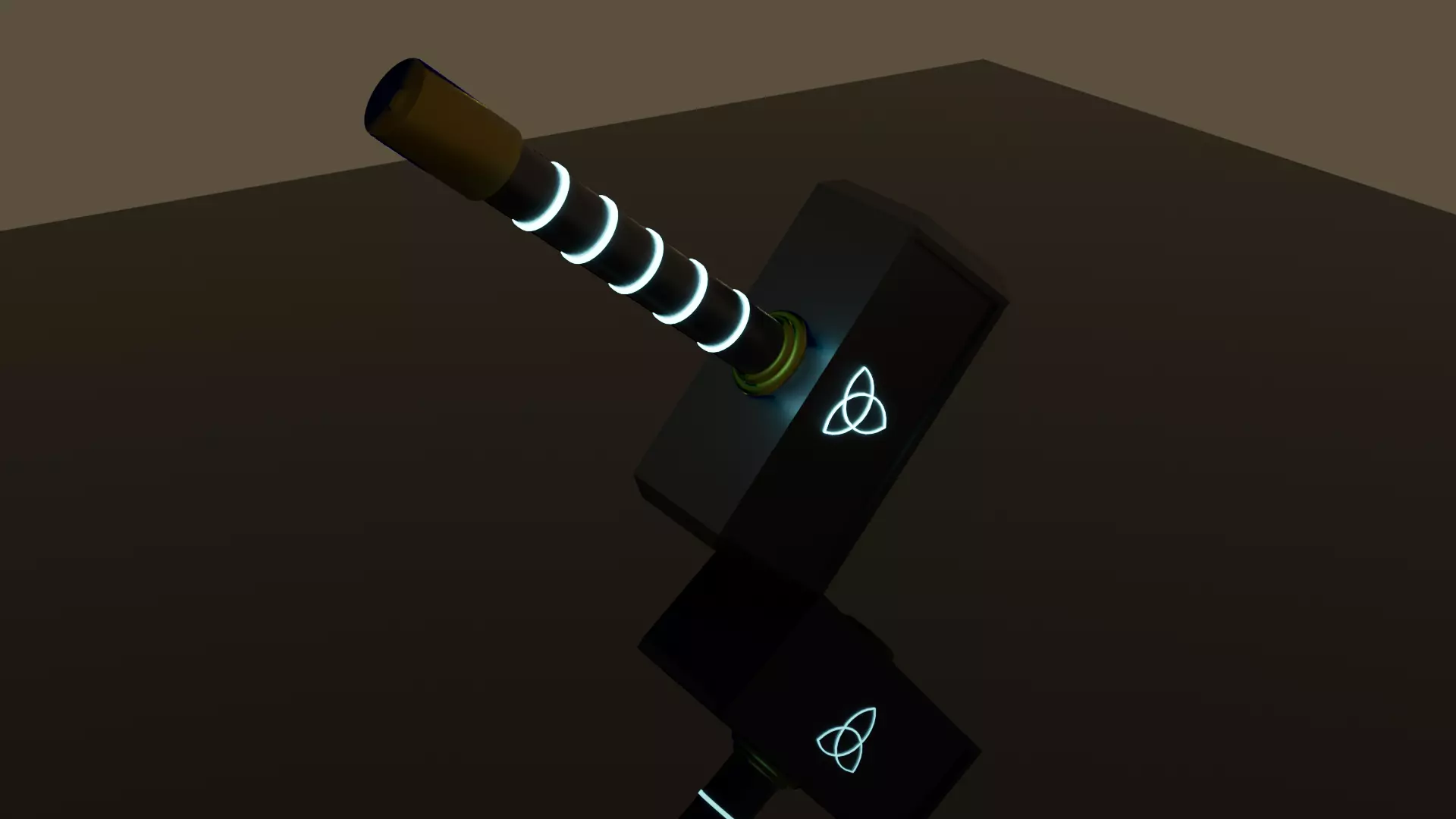 Hammer 3d model with glow effects 3D model_0