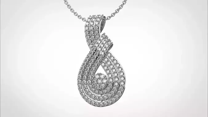 PE18 Classic Solitaire Pendant less then 1 ct CAD STL 18K 4g