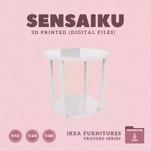 1 FROTORP Side Table for Miniature Dollhouse - IKEA - 3D Print