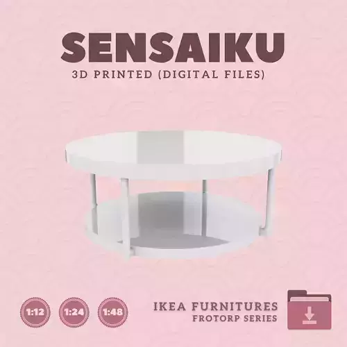 2 FROTORP Coffee Table for Miniature Dollhouse - IKEA - 3D Print