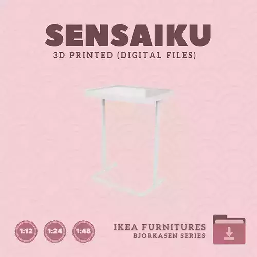 24 BJORKASEN Laptop Stand for Dollhouse - IKEA - 3D Print
