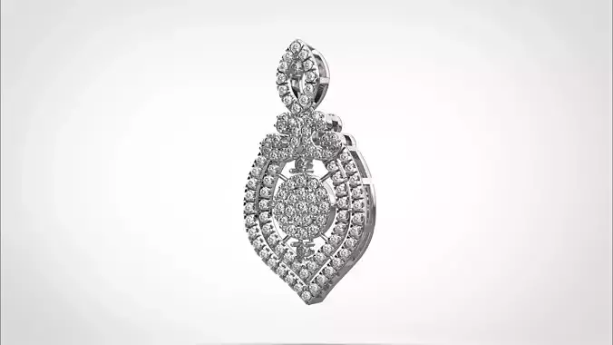 PE23 Classic Solitaire Pendant half ct CAD STL 18K  4g