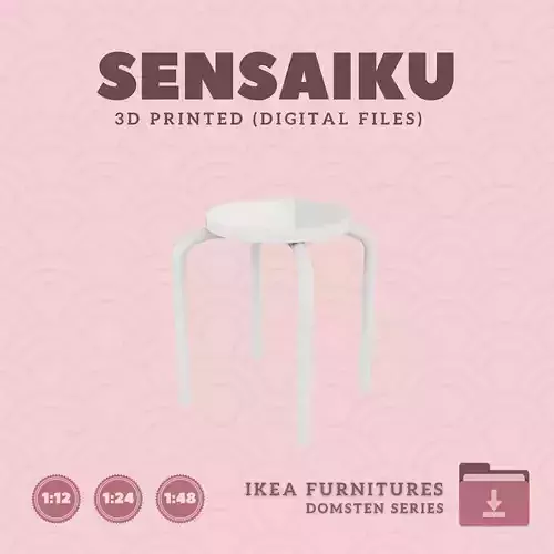 26 DOMSTEN Stool for Miniature Dollhouse - IKEA - 3D Print