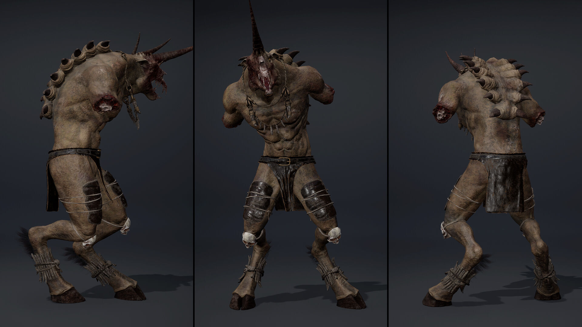 Ashenhorn NoArms Brutal Low-poly 3D model_6