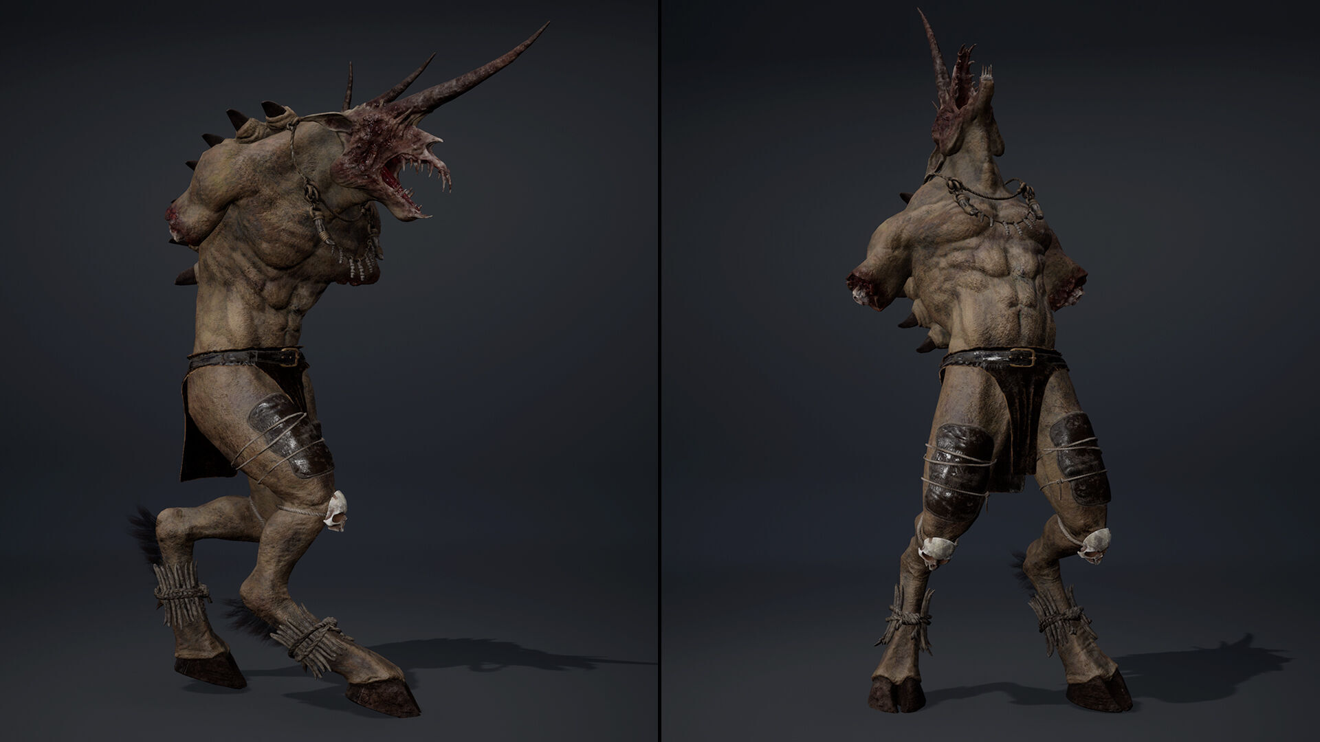 Ashenhorn NoArms Brutal Low-poly 3D model_10