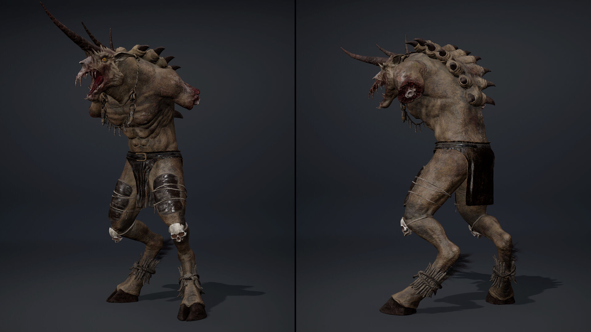 Ashenhorn NoArms Brutal Low-poly 3D model_5