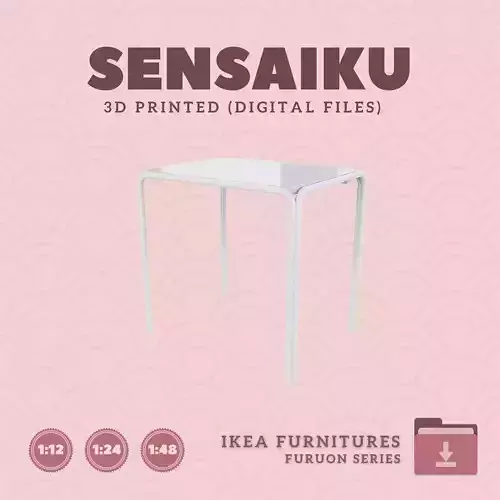 01 FURUON Dining Table for Mini Dollhouse - IKEA - 3D Print 3D print model