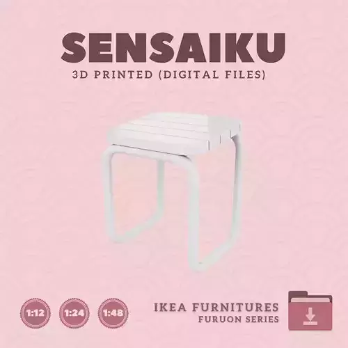 02 FURUON Foot Stool for Mini Dollhouse - IKEA - 3D Print 3D print model