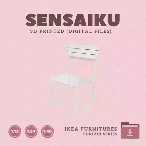 03 FURUON Chair for Miniature Dollhouse - IKEA - 3D Print 