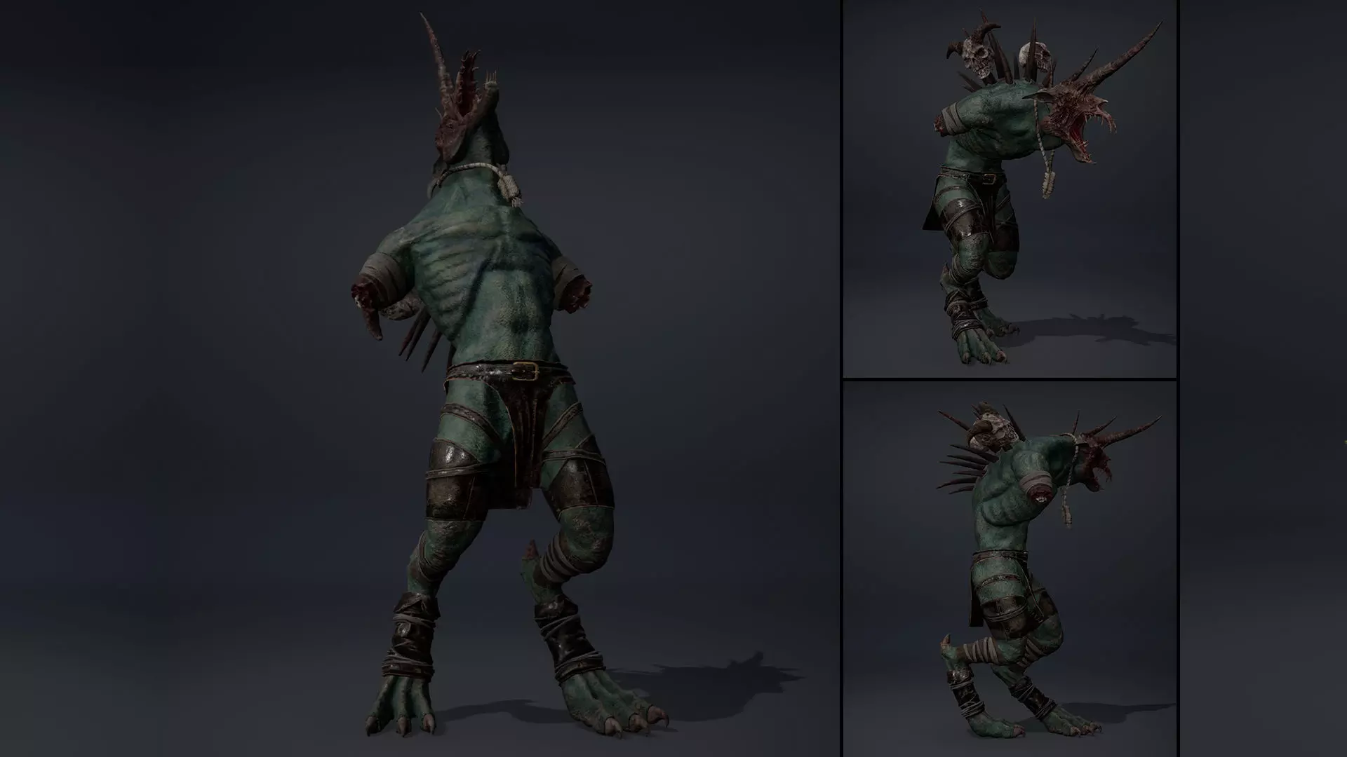 Ashenhorn NoArms Low-poly 3D model