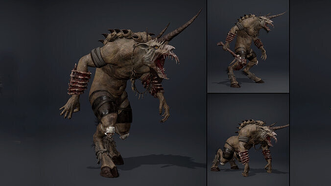 Ashenhorn Fatty Brutal Low-poly 3D model