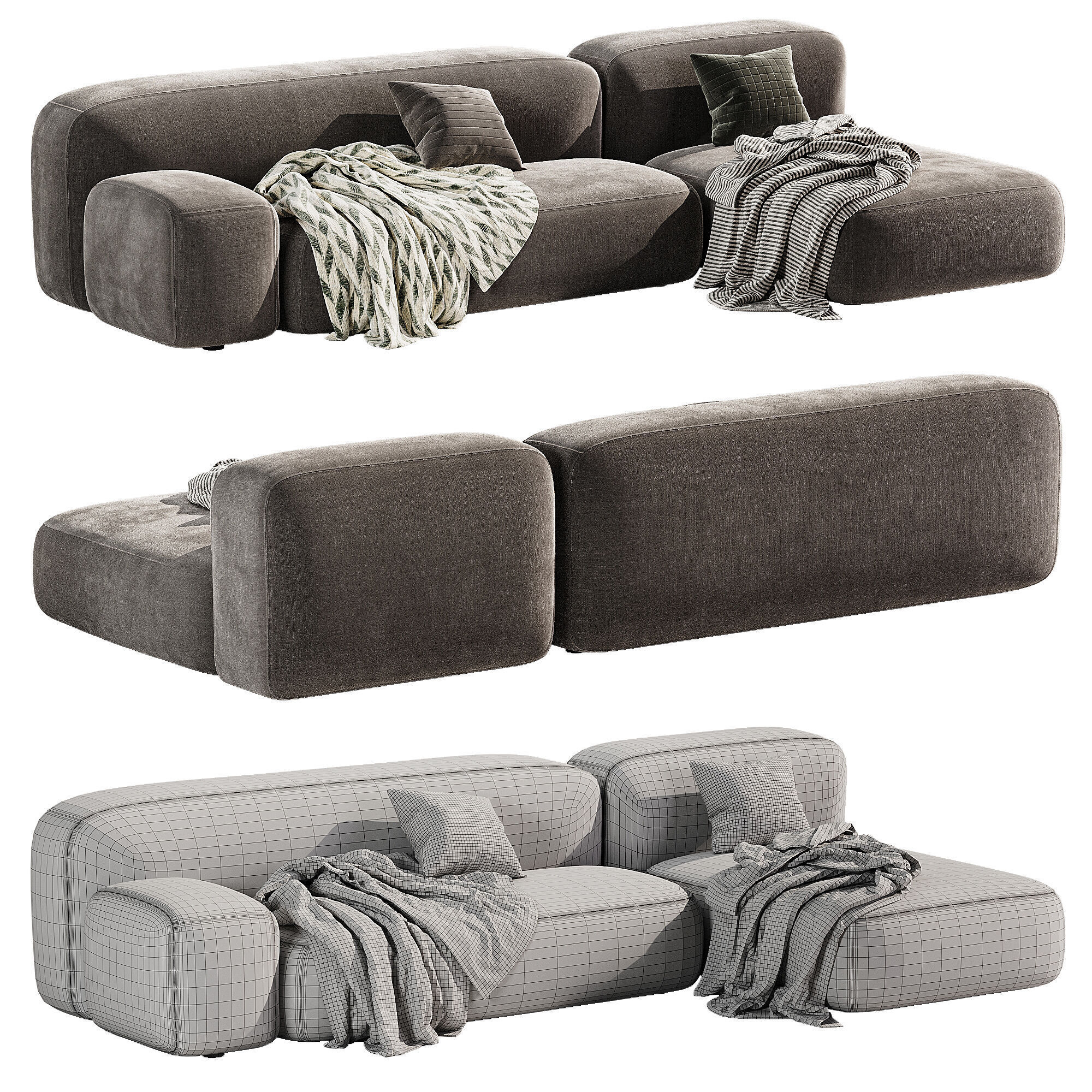 Modular Ribbl Sofa 2 3D model_4