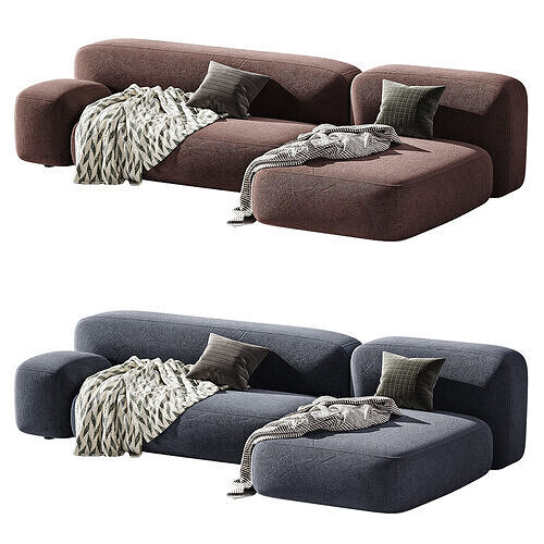 Modular Ribbl Sofa 2 3D model 4