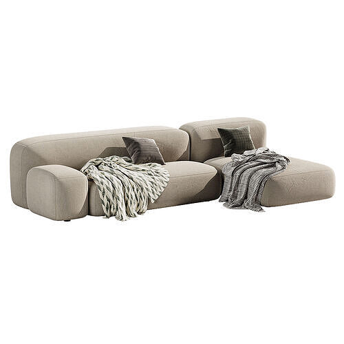 Modular Ribbl Sofa 2 3D model 2