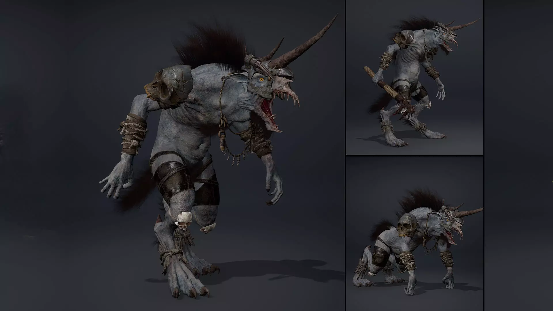 Ashenhorn Fatty Low-poly 3D model
