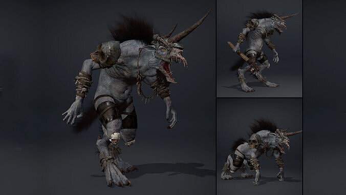 Ashenhorn Fatty Low-poly 3D model
