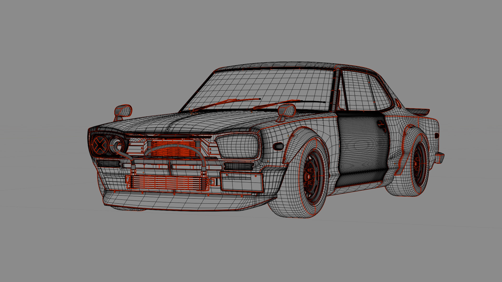 Car 3D model Hakosuka 3D model_2