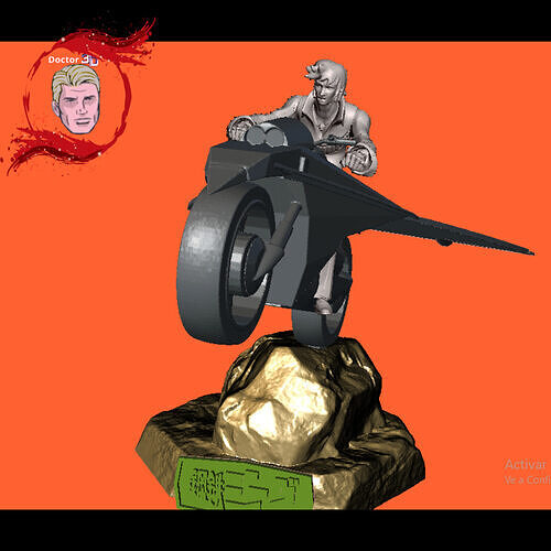 Hiroshi Shiba -moto -Kotetsu Jeeg-diorama 3D print model