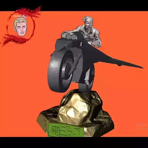 Hiroshi Shiba -moto -Kotetsu Jeeg-diorama 3D print model