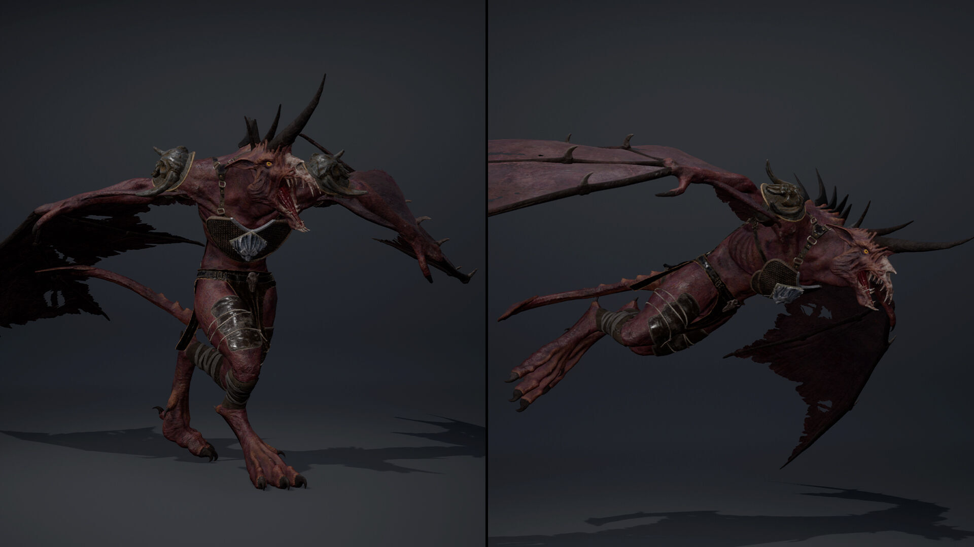 Ashen Barbarian Wing1 Low-poly 3D model_8