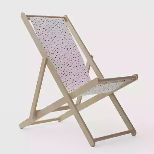 Cabana Chair Black Dalmatian 3D model