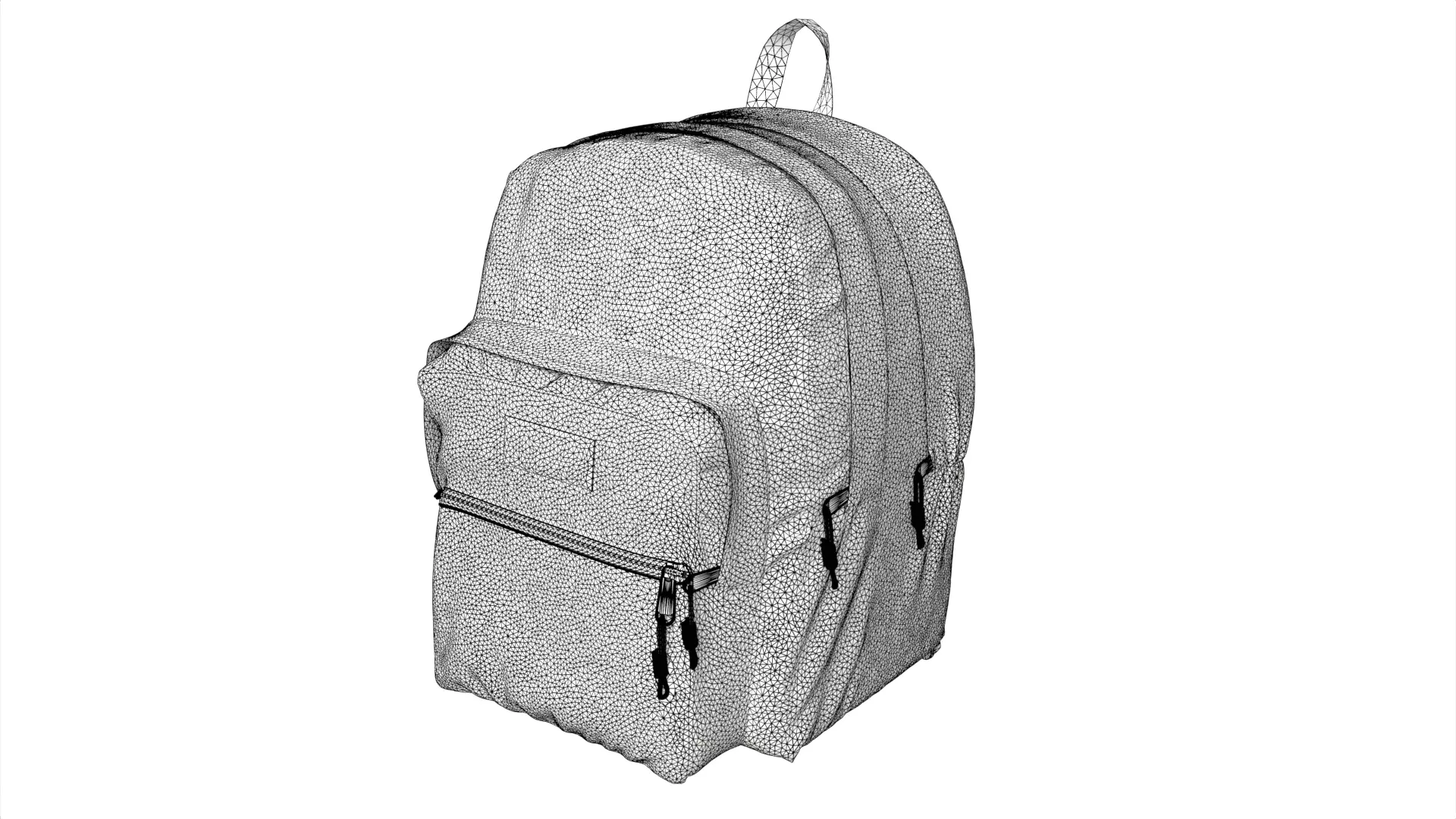 Pinnacle Backpack Low-poly 3D model_8