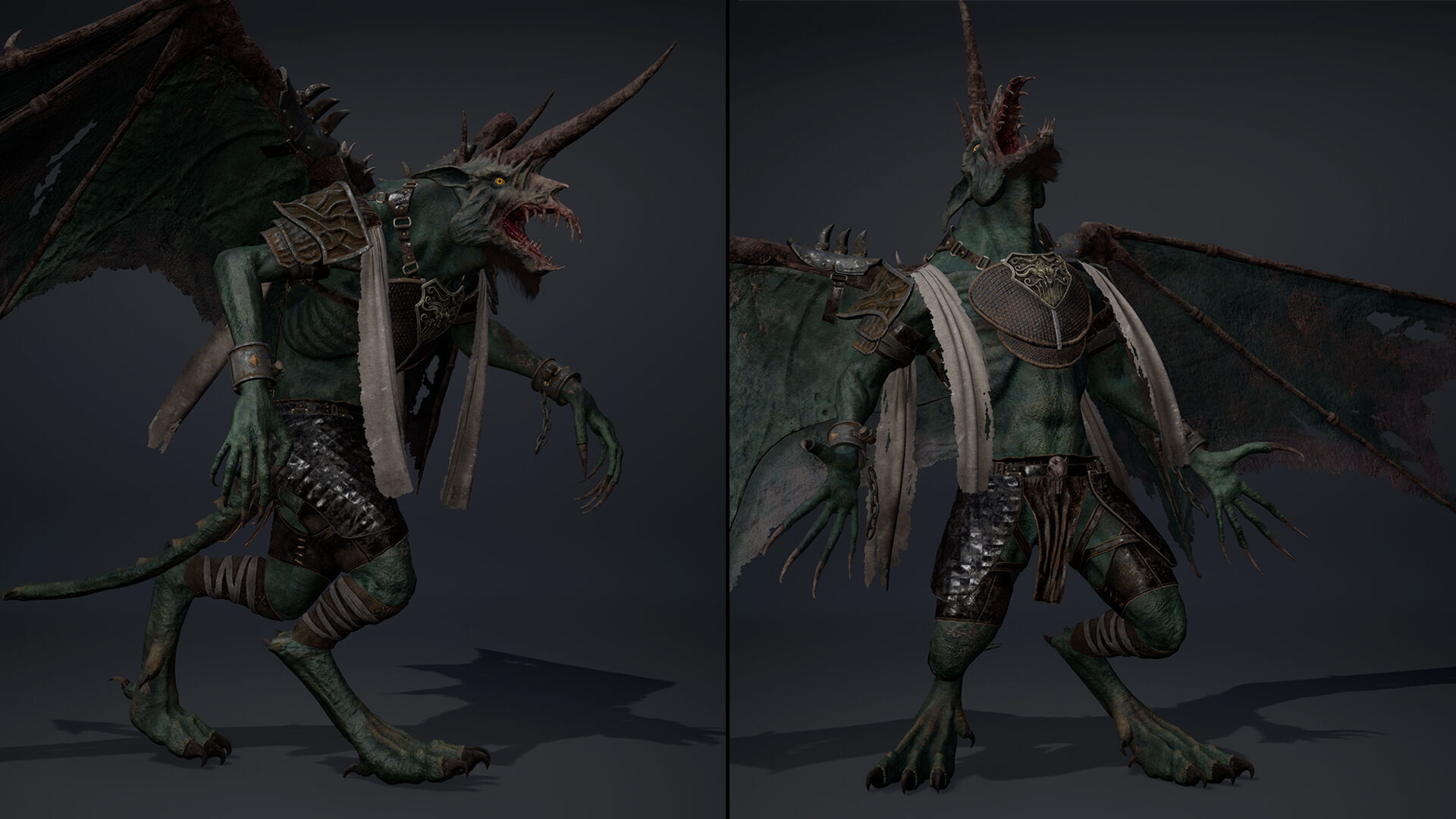 Ashen Barbarian ArmWing Low-poly 3D model_15