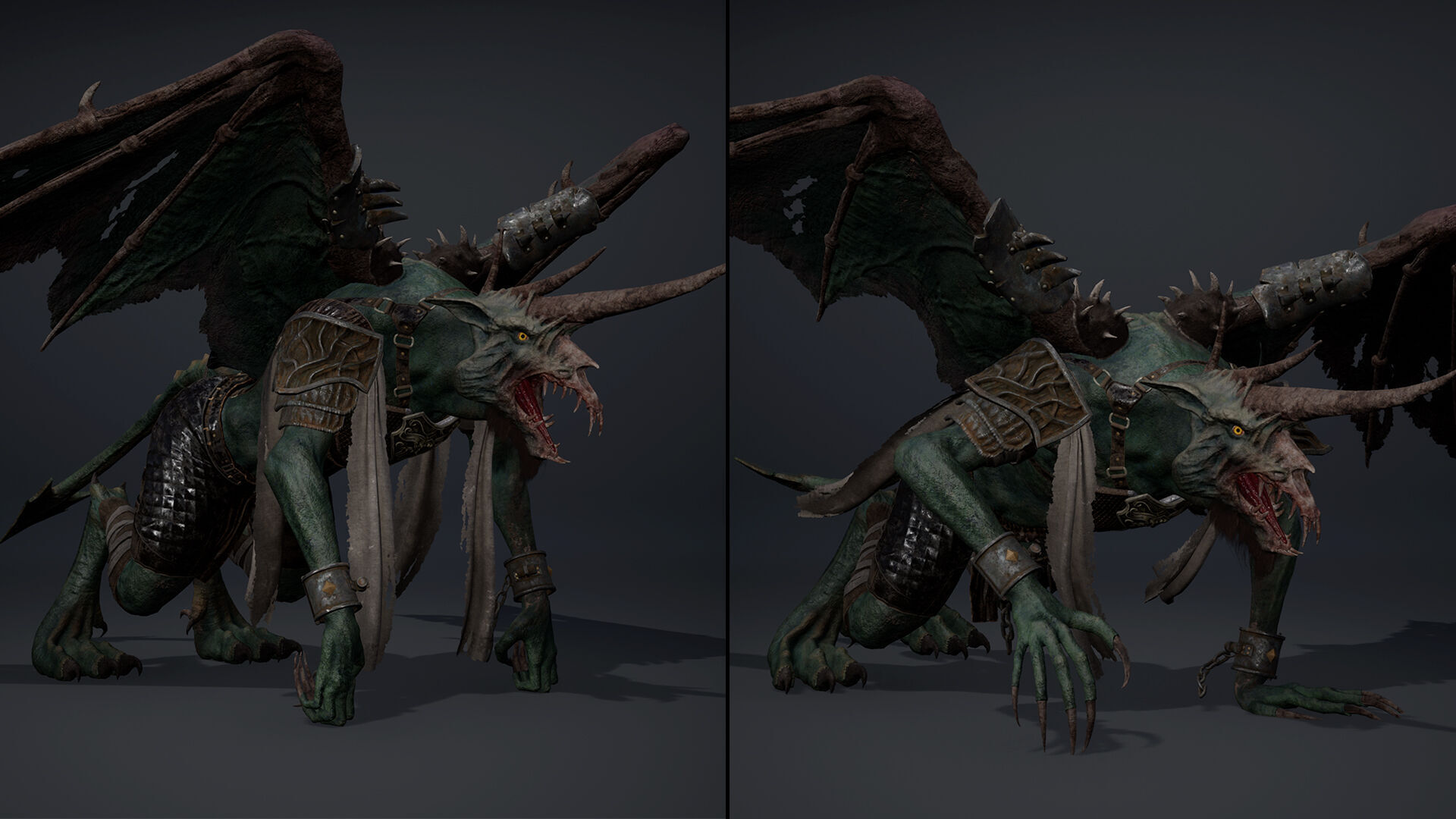 Ashen Barbarian ArmWing Low-poly 3D model_19