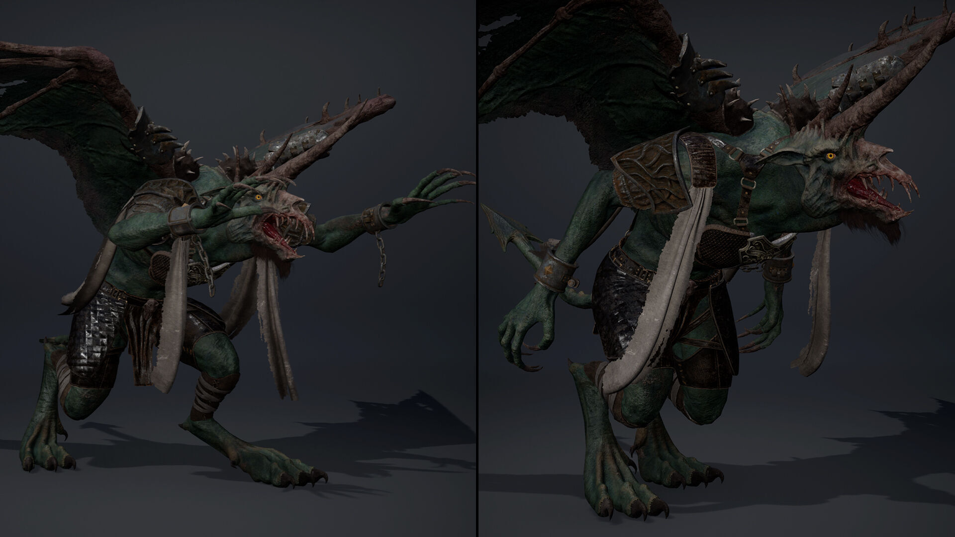 Ashen Barbarian ArmWing Low-poly 3D model_25