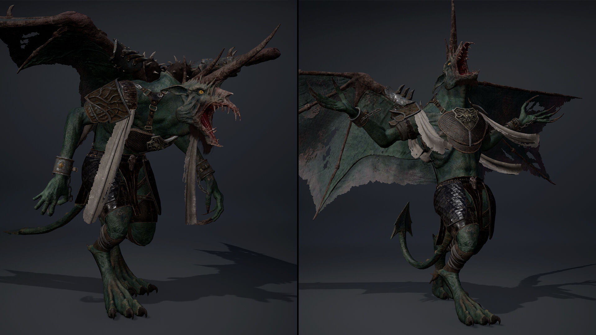 Ashen Barbarian ArmWing Low-poly 3D model_22