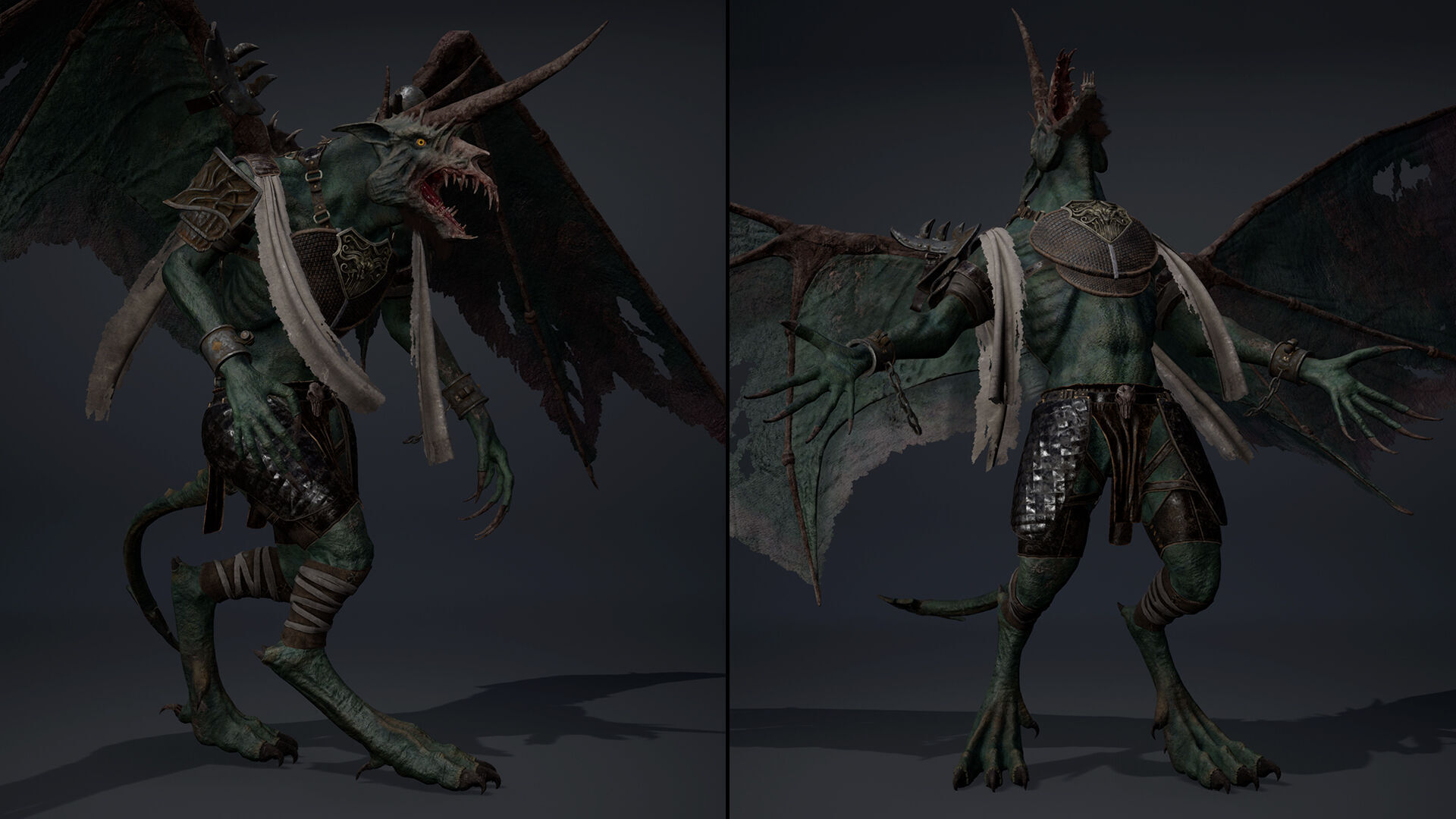 Ashen Barbarian ArmWing Low-poly 3D model_21