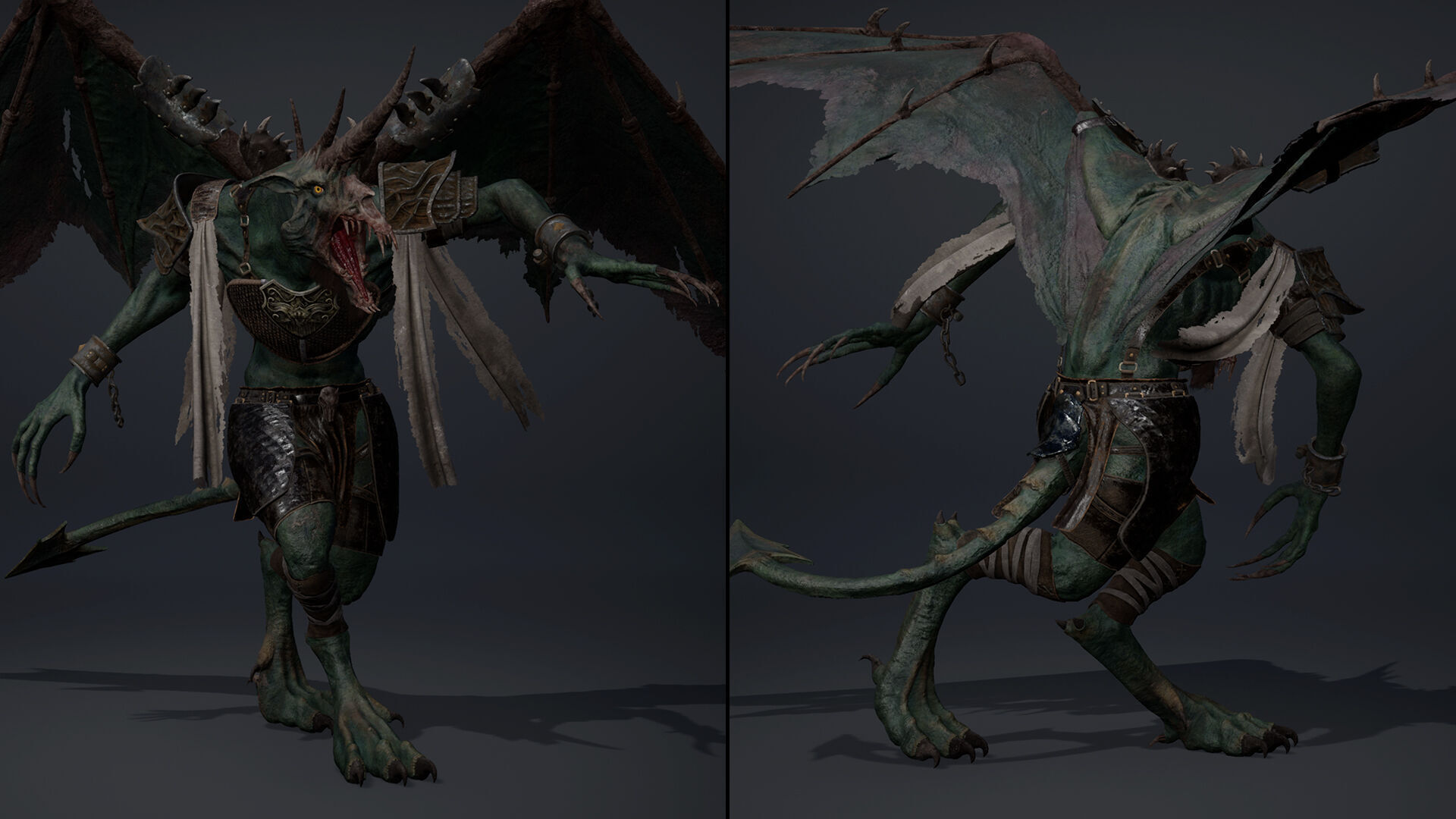 Ashen Barbarian ArmWing Low-poly 3D model_23