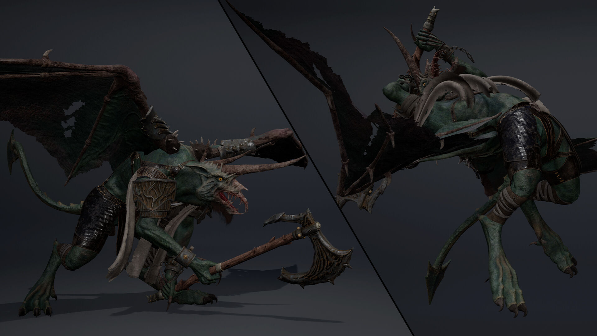 Ashen Barbarian ArmWing Low-poly 3D model_11